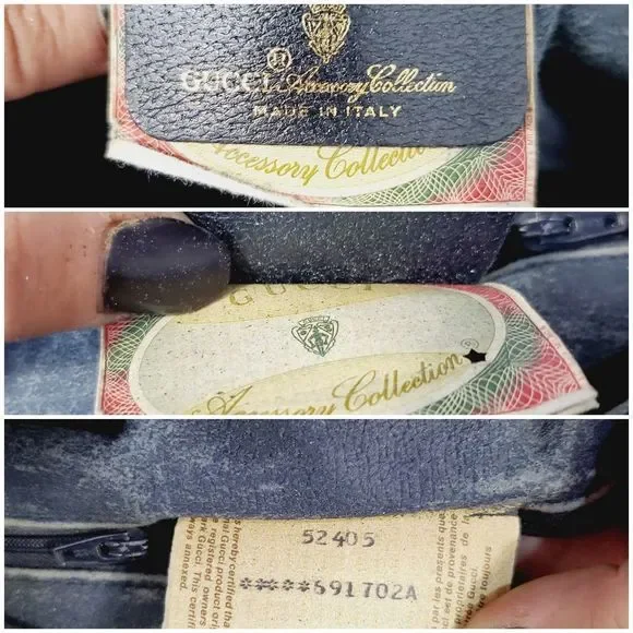 GUCCI Authentic Vintage Ophidia blue web  GG pvc leather web  bag - Picture 8 of 16